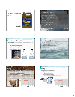 Change of Phase Change of Phase