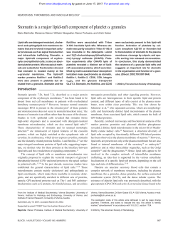 Stomatin is a major lipid-raft component of platelet