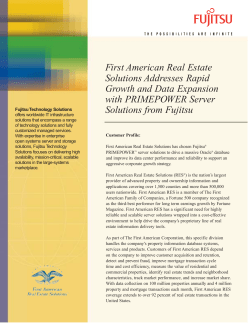 First American Real Estate Solutions Addresses Rapid