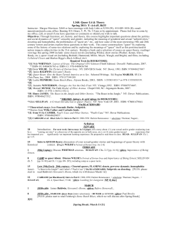 Syllabus-Queer Literature and Theory