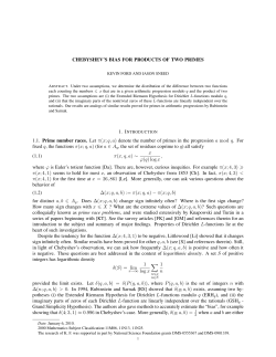 Chebyshev`s bias for products of two primes