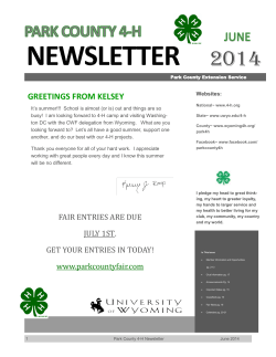 greetings from kelsey - Wyoming 4-H