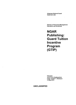 GTIP Regulation - Arkansas National Guard