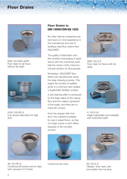 Floor Drains - WALDNER Wassertechnik