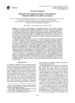Diagenetic and catagenetic products of isorenieratene: Molecular