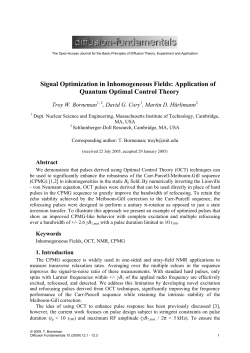 Signal Optimization in Inhomogeneous Fields: Application of
