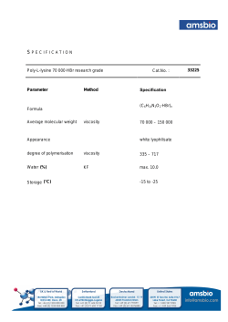 Cat.No. : 33225 Poly-L-lysine 70 000.HBr research grade