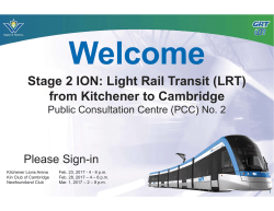 Stage 2 ION: Light Rail Transit (LRT) from Kitchener