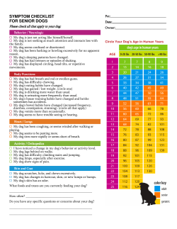 SYMPTOM CHECKLIST FOR SENIOR DOGS