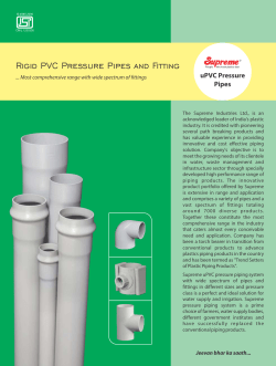 8. uPVc Pressure pipes and Fittings