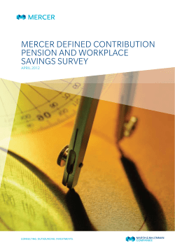 mercer defined contribution pension and workplace savings survey