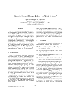 Causally Ordered Message Delivery in Mobile Systems