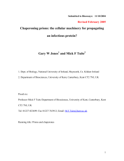 Molecular chaperones and protein folding in the eukaryotic cell