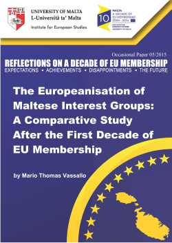 The Europeanisation of Maltese Interest Groups