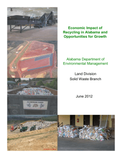 Economic impact of recycling in Alabama and opportunities for growth