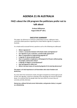 agenda 21 in australia