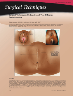 Surgical Techniques: Defibulation of Type III Female