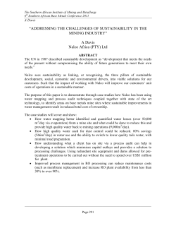 Addressing the challenges of sustainability in the mining