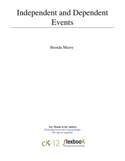 Independent and Dependent Events