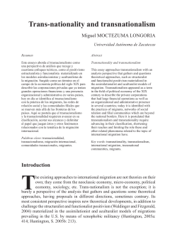 Trans-nationality and transnationalism