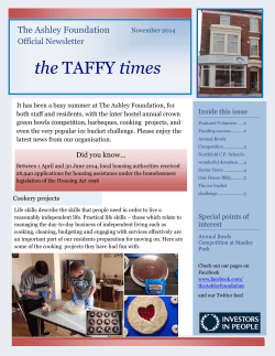 the TAFFY times - The Ashley Foundation