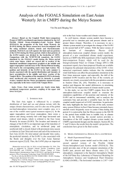 Analysis of the FGOALS Simulation on East Asian Westerly Jet in
