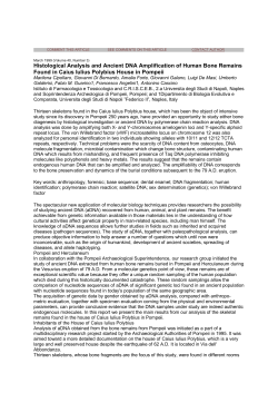 Histological Analysis and Ancient DNA Amplification of