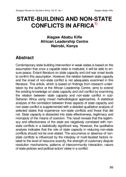 State-building and non-state conflicts in Africa