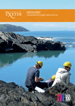 GEOLOGY - University of Exeter