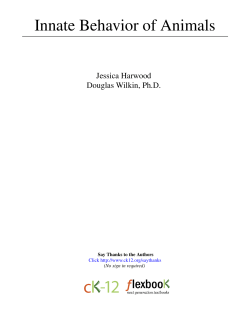 Innate Behavior of Animals