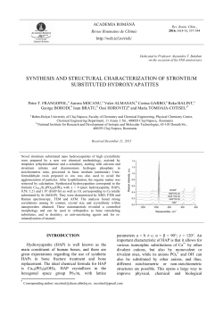 synthesis and structural characterization of strontium substituted