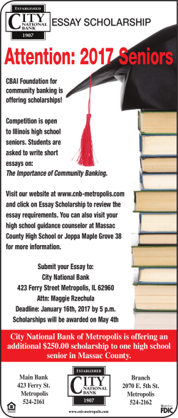 Attention: 2017 Seniors