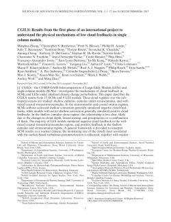 CGILS: Results from the first phase of an international