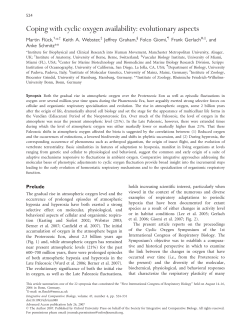 Coping with cyclic oxygen availability