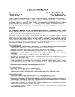 Career Vita - Texas Tech University Departments