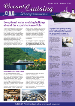Exceptional value cruising holidays aboard the