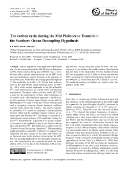 The carbon cycle during the Mid Pleistocene Transition: the