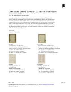 German and Central European Manuscript Illumination