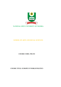 INR351 - National Open University of Nigeria