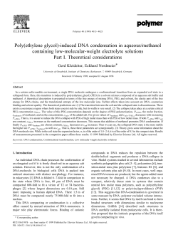Poly(ethylene glycol)-induced DNA condensation in aqueous