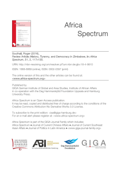 History, Tyranny, and Democracy in Zimbabwe