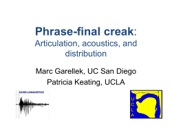 Phrase-final creak