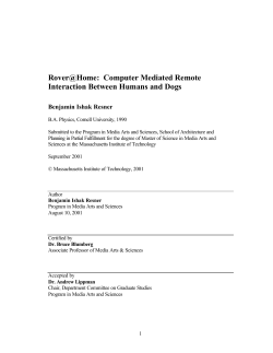 Rover@Home: Computer Mediated Remote - Media Lab Login