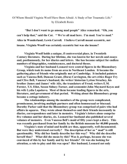 Of Whom Should Virginia Woolf Have Been Afraid