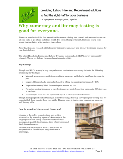 Why numeracy and literacy testing is good for everyone.