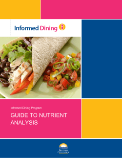 Guide to Nutrient Analysis