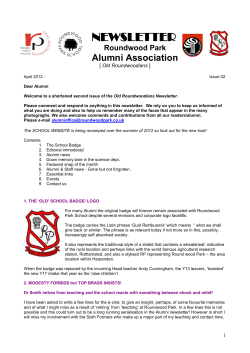 NEWSLETTER - Roundwood Park