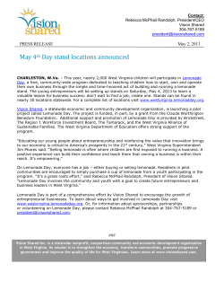 Lemonade Day Comes to WV