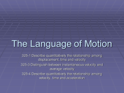 The Language of Motion