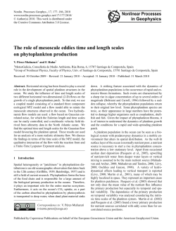 The role of mesoscale eddies - Nonlinear Processes in Geophysics